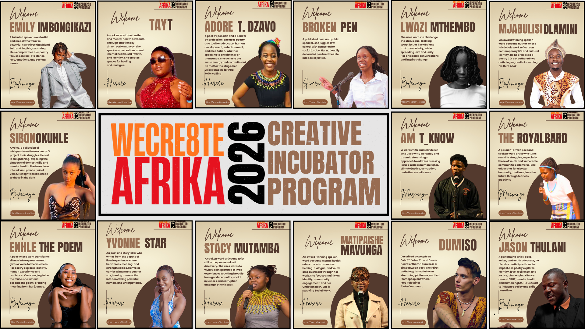WECRE8TE AFRIKA CREATIVE INCUBATOR PROGRAM